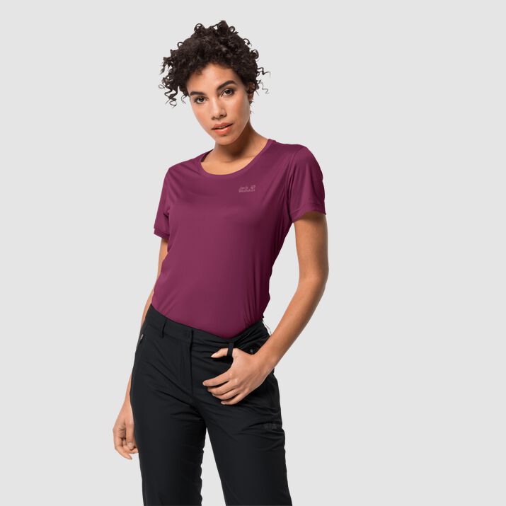 T-shirt Jack Wolfskin Tech Mujer Fucsia Mexico-6873529